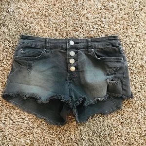 Black distressed billabong Denim Shorts NWOT